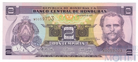 2 лемпира, 2010 г., Гондурас
