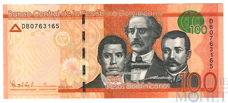 100 песо, 2015 г., Доминикана