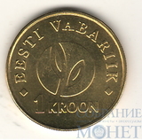 1 крона, 2008 г., "90 лет Республики", Эстония