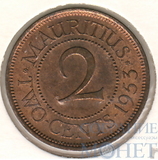 2 цента, 1953 г., Мавритания