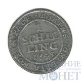 1 шиллинг, серебро, 1743 г., Швейцария(Цюрих)