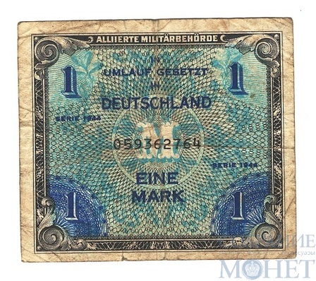 1 марка, 1944 г., Германия(Оккупация Союзными Войсками)