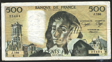 500 франков, 1982 г., Франция