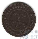 5 сентим, 1891 г., Тунис