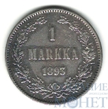 Монета для Финляндии: 1 марка, серебро, 1893 г.