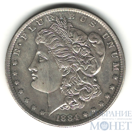 1 доллар, серебро, 1884 г., О, США