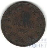 Монета для Финляндии: 10 пенни, 1897 г.