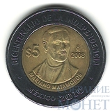 5 песо, 2008 г., Мексика