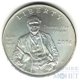1 доллар, серебро, 2004 г., США "Томас Эдисон"