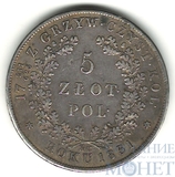 Монета для Польши, серебро, 1831 г., 5 злот.,"Польское восстание"
