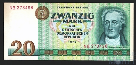 20 марок, 1975 г., ГДР