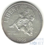 1 доллар, серебро, 1995 г., США,"Гражданская война"