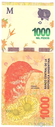 1000 песо, 2017 г., Аргентина