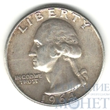 25 центов, серебро, 1964 г., США