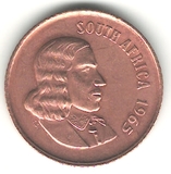 2 цента, 1965 г., ЮАР(Ян ван Рибек)
