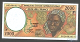 2000 франков, 2000 г., Чад