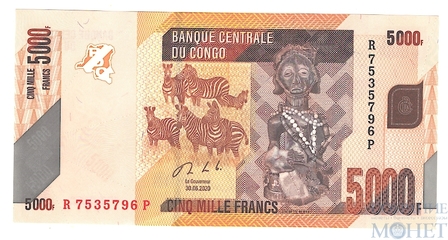 5000 франков, 2020 г., Конго