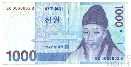1000 вон, 2007 г., Южная Корея