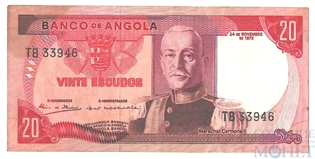 20 эскудо, 1972 г., Ангола