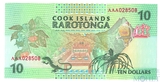 10 долларов, 1992 г., Острова Кука
