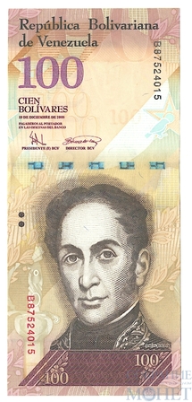 100 боливар, 2008 г., Венесуэла