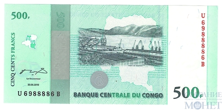 500 франков, 2010 г., Конго