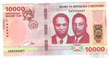 10000 франков, 2022 г., Бурунди