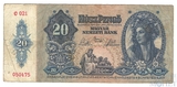 20 пенге, 1941 г., Венгрия