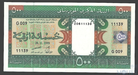 500 угия, 1999 г., Мавритания