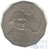 50 центов, 1970 г., Австралия(Двухсотлетие плавания Джеймса Кука в 1770 году)
