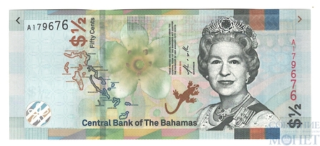 1/2 доллара, 2019 г., Багамы