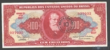 100 крузейро, 1966-1967 гг.., Бразилия, с надпечаткой