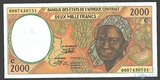 2000 франков, 2000 г., Конго