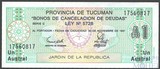 1 аустраль, 1991 г., провинция Тукуман, Аргентина(бонусы за списание долгов)