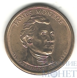 1 доллар, 2008 г.,(D), США, 5-й президент США-Джеймс Монро