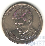 1 доллар, 2015 г.,(D), США, 35-й президент США-Джон Ф. Кеннеди