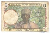 5 франков, 1938 г., Французская Западная Африка