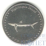 10 пенсов, 2011 г., Тристан-да-Кунья(акула)