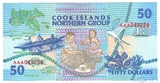 50 долларов, 1992 г., Острова Кука