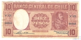 10 песо, 1958-59 гг.., Чили