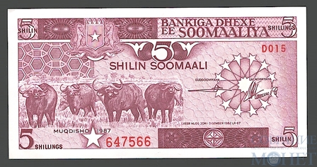 5 шиллингов, 1987 г., Сомали