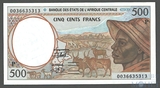 500 франков, 2000 г., Чад