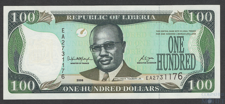 100 долларов, 2006 г., Либерия