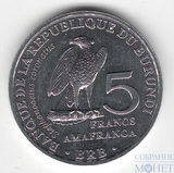 5 франков, 2014 г., Бурунди(Венценосный орел)