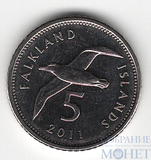 5 центов, 2011 г., Фолклендские острова
