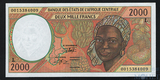 2000 франков, 2000 г., L-Габон