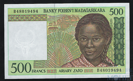 500 франков, 1994 г., Мадагаскар