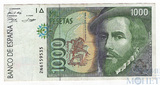 1000 песет, 1992 г., Испания