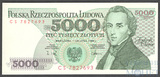 5000 злотых, 1988 г., Польша