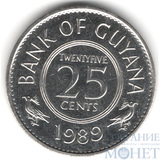 25 центов, 1989 г., Гайана